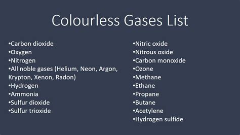 colourless gas|Noble gas 